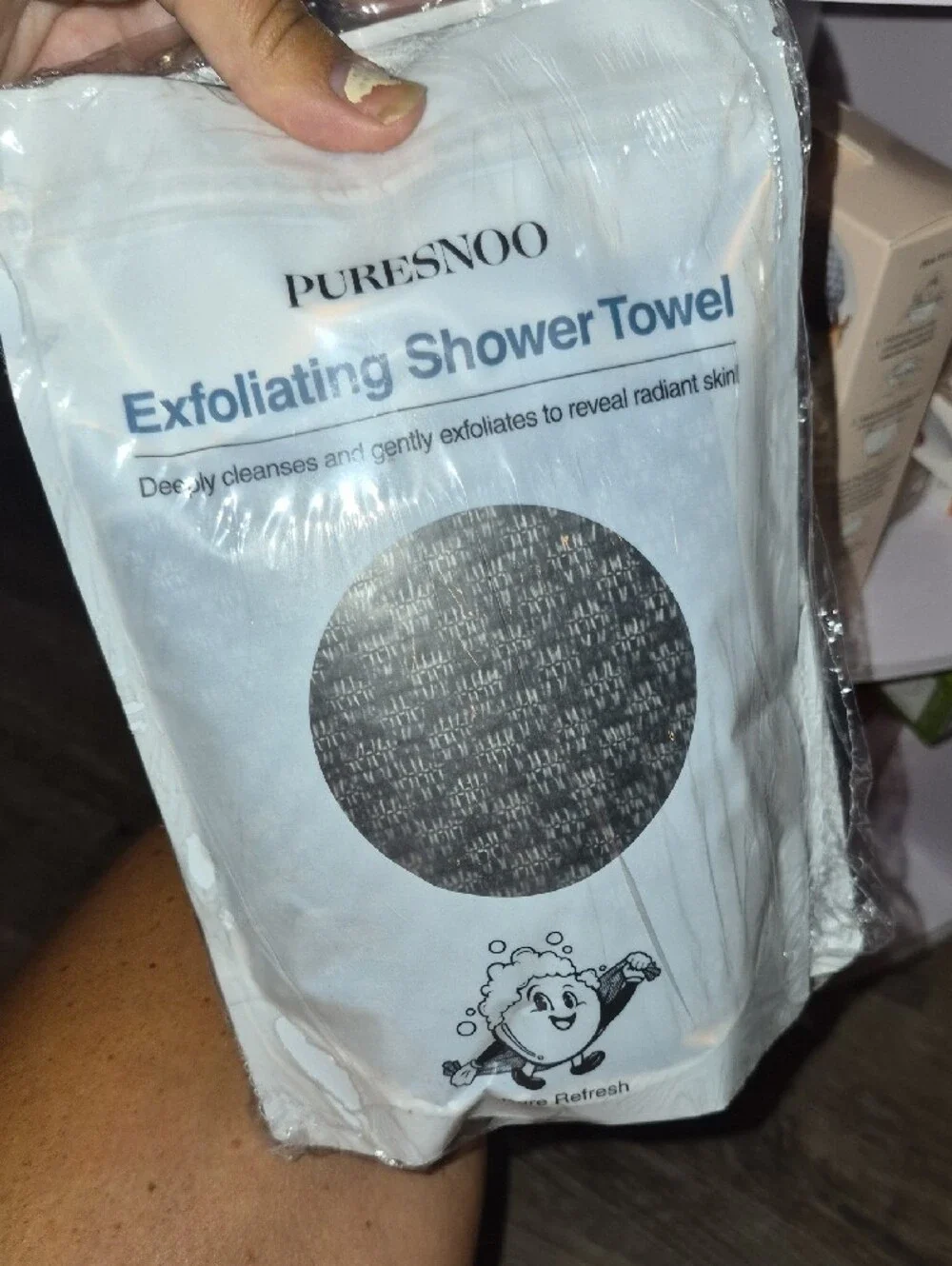 Puresnoo Exfoliating Shower Towel - 2 Pack Nwt